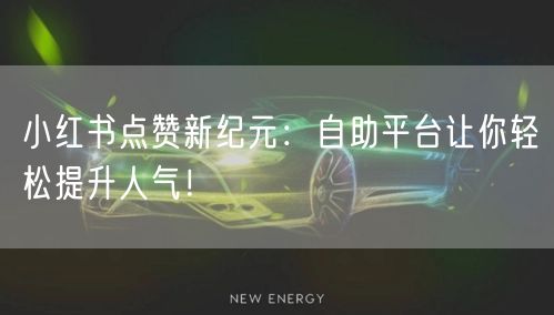 小红书点赞新纪元：自助平台让你轻松提升人气！
