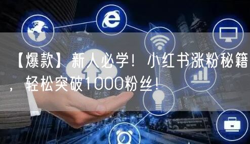 【爆款】新人必学！小红书涨粉秘籍，轻松突破1000粉丝！