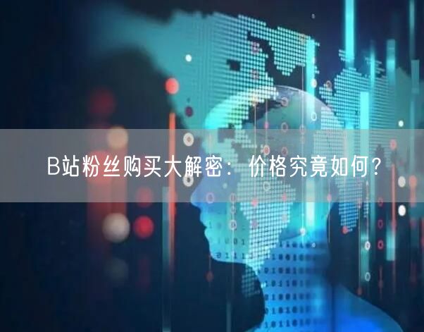 B站粉丝购买大解密：价格究竟如何？