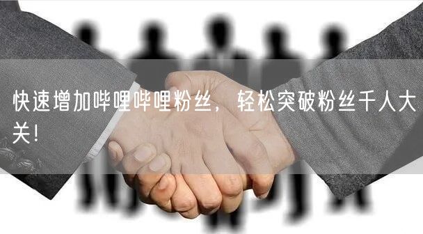 快速增加哔哩哔哩粉丝，轻松突破粉丝千人大关！