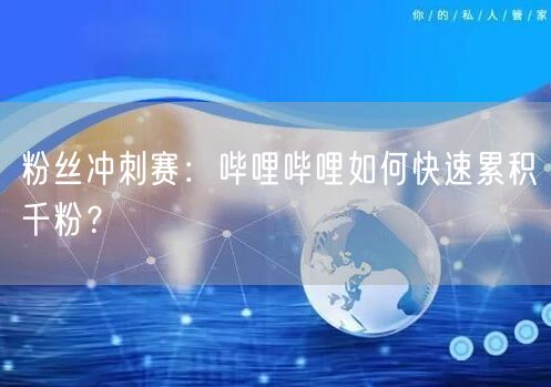 粉丝冲刺赛：哔哩哔哩如何快速累积千粉？