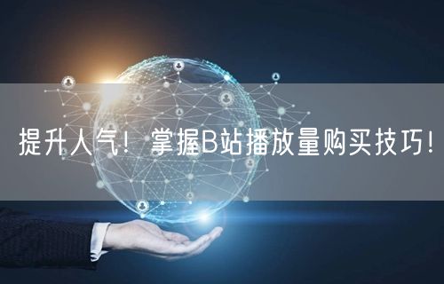 提升人气！掌握B站播放量购买技巧！