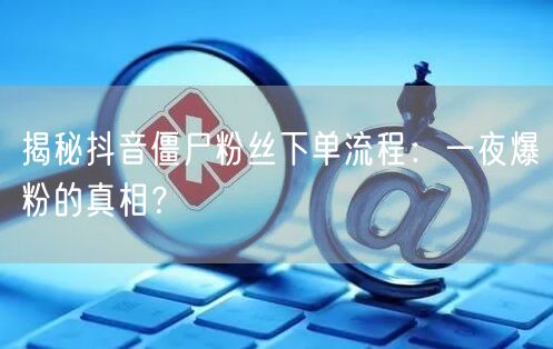 揭秘抖音僵尸粉丝下单流程：一夜爆粉的真相？