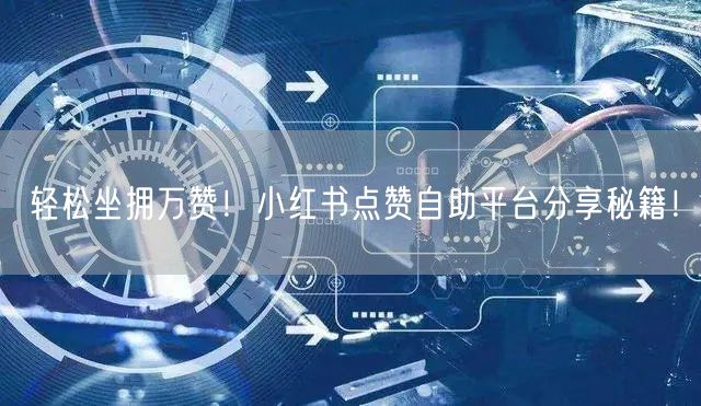 轻松坐拥万赞！小红书点赞自助平台分享秘籍！