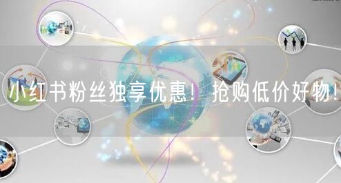 小红书粉丝独享优惠！抢购低价好物！