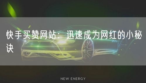 快手买赞网站：迅速成为网红的小秘诀