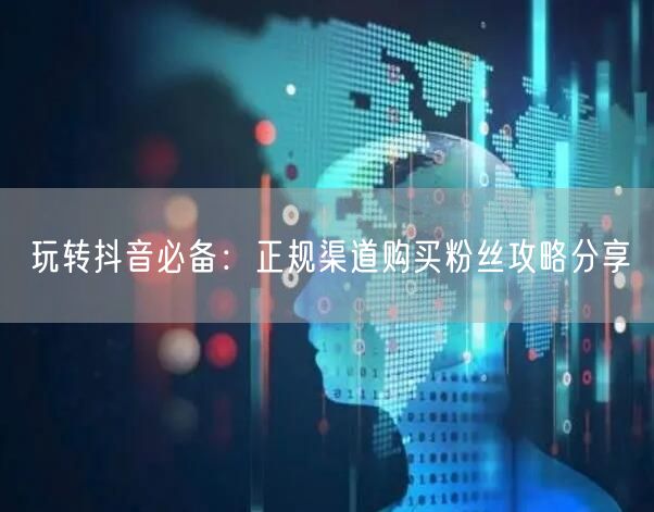玩转抖音必备：正规渠道购买粉丝攻略分享