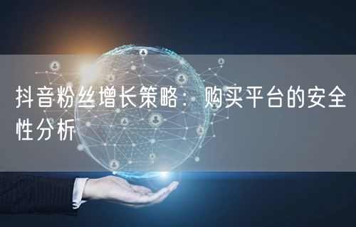 抖音粉丝增长策略：购买平台的安全性分析