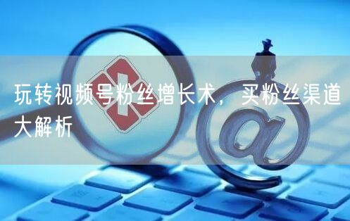 玩转视频号粉丝增长术，买粉丝渠道大解析