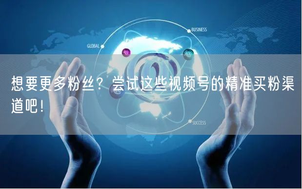 想要更多粉丝？尝试这些视频号的精准买粉渠道吧！