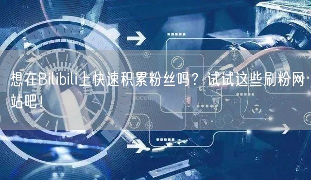 想在Bilibili上快速积累粉丝吗？试试这些刷粉网站吧！