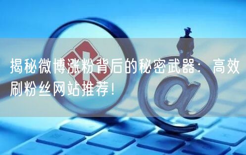 揭秘微博涨粉背后的秘密武器：高效刷粉丝网站推荐！