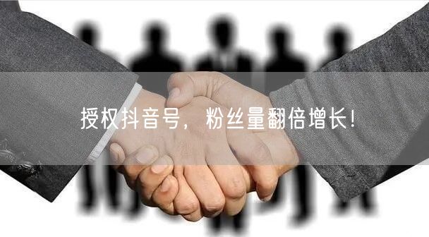 授权抖音号，粉丝量翻倍增长！