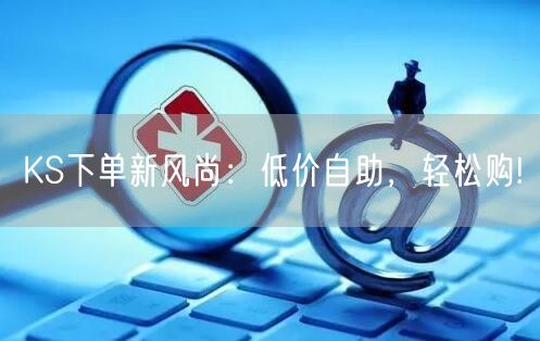KS下单新风尚：低价自助，轻松购!