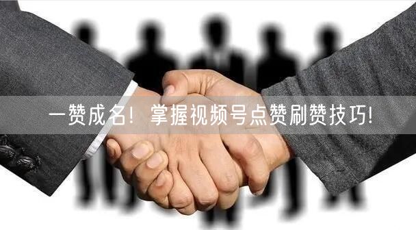 一赞成名！掌握视频号点赞刷赞技巧!