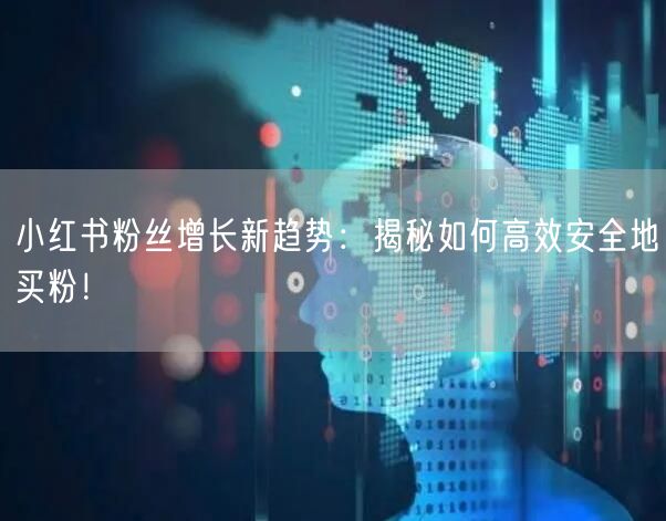 小红书粉丝增长新趋势：揭秘如何高效安全地买粉！