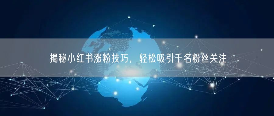 揭秘小红书涨粉技巧，轻松吸引千名粉丝关注