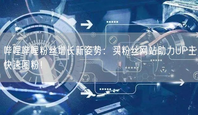 哔哩哔哩粉丝增长新姿势：买粉丝网站助力UP主快速圈粉！
