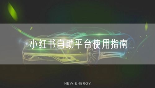 小红书自助平台使用指南