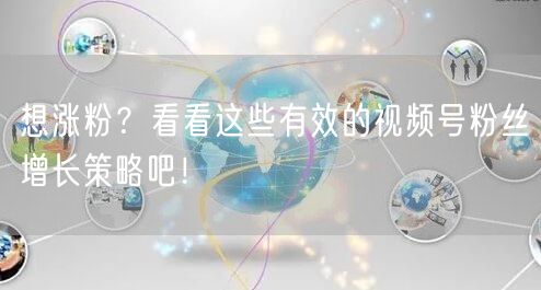 想涨粉？看看这些有效的视频号粉丝增长策略吧！
