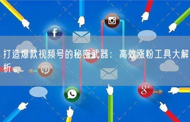 打造爆款视频号的秘密武器：高效涨粉工具大解析。
