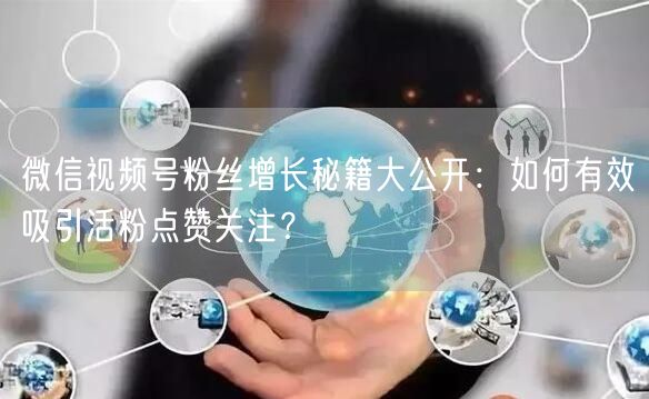 微信视频号粉丝增长秘籍大公开：如何有效吸引活粉点赞关注？