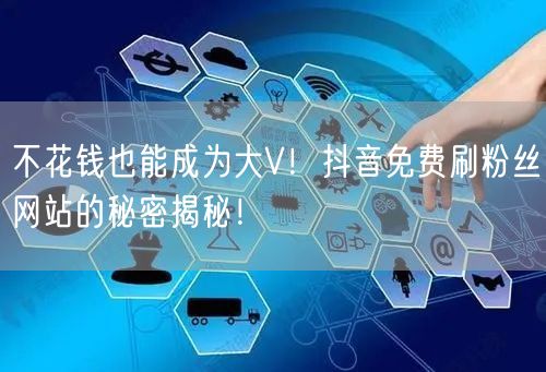 不花钱也能成为大V！抖音免费刷粉丝网站的秘密揭秘！