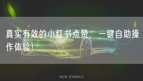 真实有效的小红书点赞，一键自助操作体验！