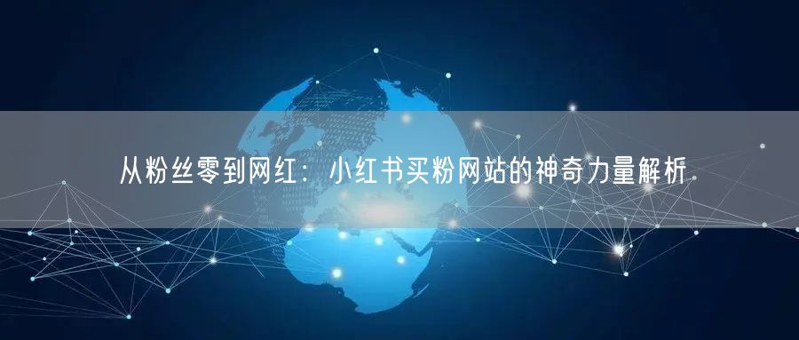 从粉丝零到网红：小红书买粉网站的神奇力量解析