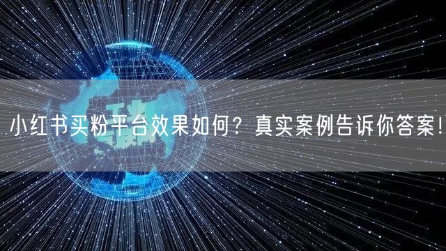 小红书买粉平台效果如何？真实案例告诉你答案！