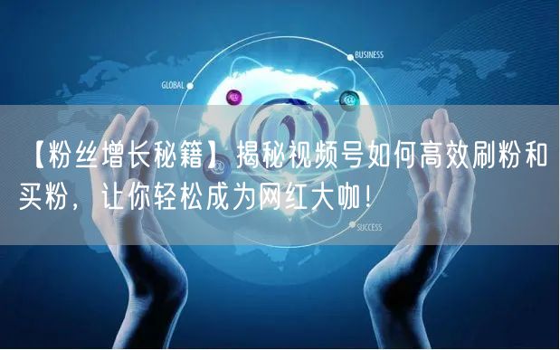【粉丝增长秘籍】揭秘视频号如何高效刷粉和买粉，让你轻松成为网红大咖！