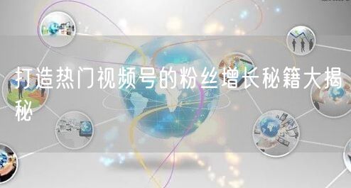 打造热门视频号的粉丝增长秘籍大揭秘