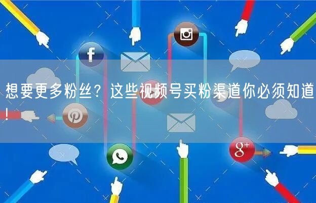 想要更多粉丝？这些视频号买粉渠道你必须知道!
