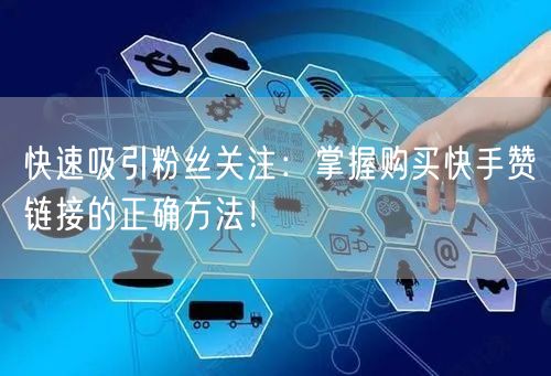 快速吸引粉丝关注：掌握购买快手赞链接的正确方法！