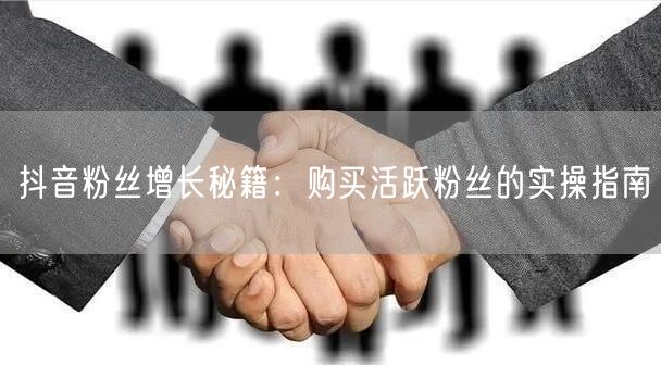 抖音粉丝增长秘籍：购买活跃粉丝的实操指南