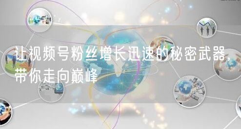让视频号粉丝增长迅速的秘密武器，带你走向巅峰