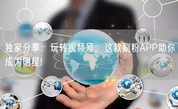 独家分享：玩转视频号，这款刷粉APP助你成为明星!
