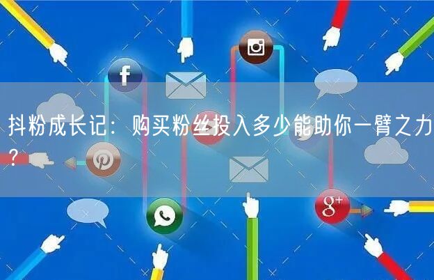 抖粉成长记：购买粉丝投入多少能助你一臂之力？