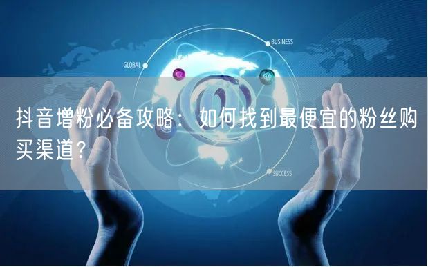 抖音增粉必备攻略：如何找到最便宜的粉丝购